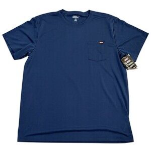 Dickies Men's T-Shirt Short Sleeve Heavyweight Pocket Relaxed Fit Blue 2XLT